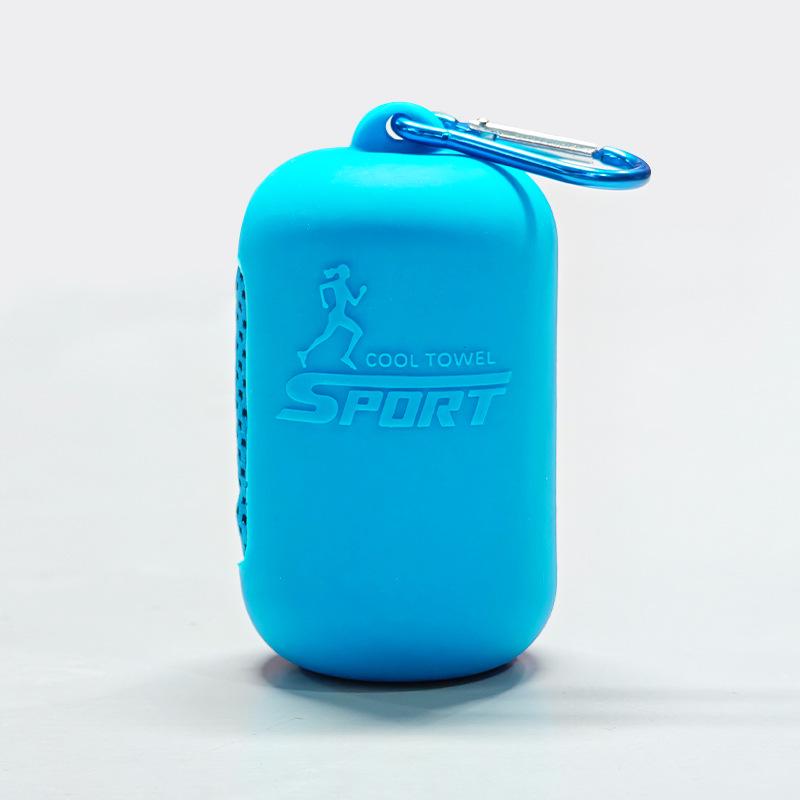 Портативный силиконовый быстросохнущий охлаждающий набор полотенец с дышащей коробкой для хранения