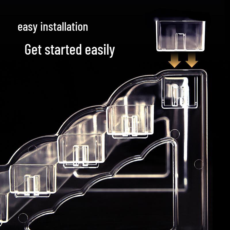 Многоярусная прозрачная подставка для лака для ногтей, губной помады и косметики