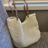 2024 Summer Women's Large Straw Tote: Braided Beach Bag for Seaside Vacations, One-Shoulder Design