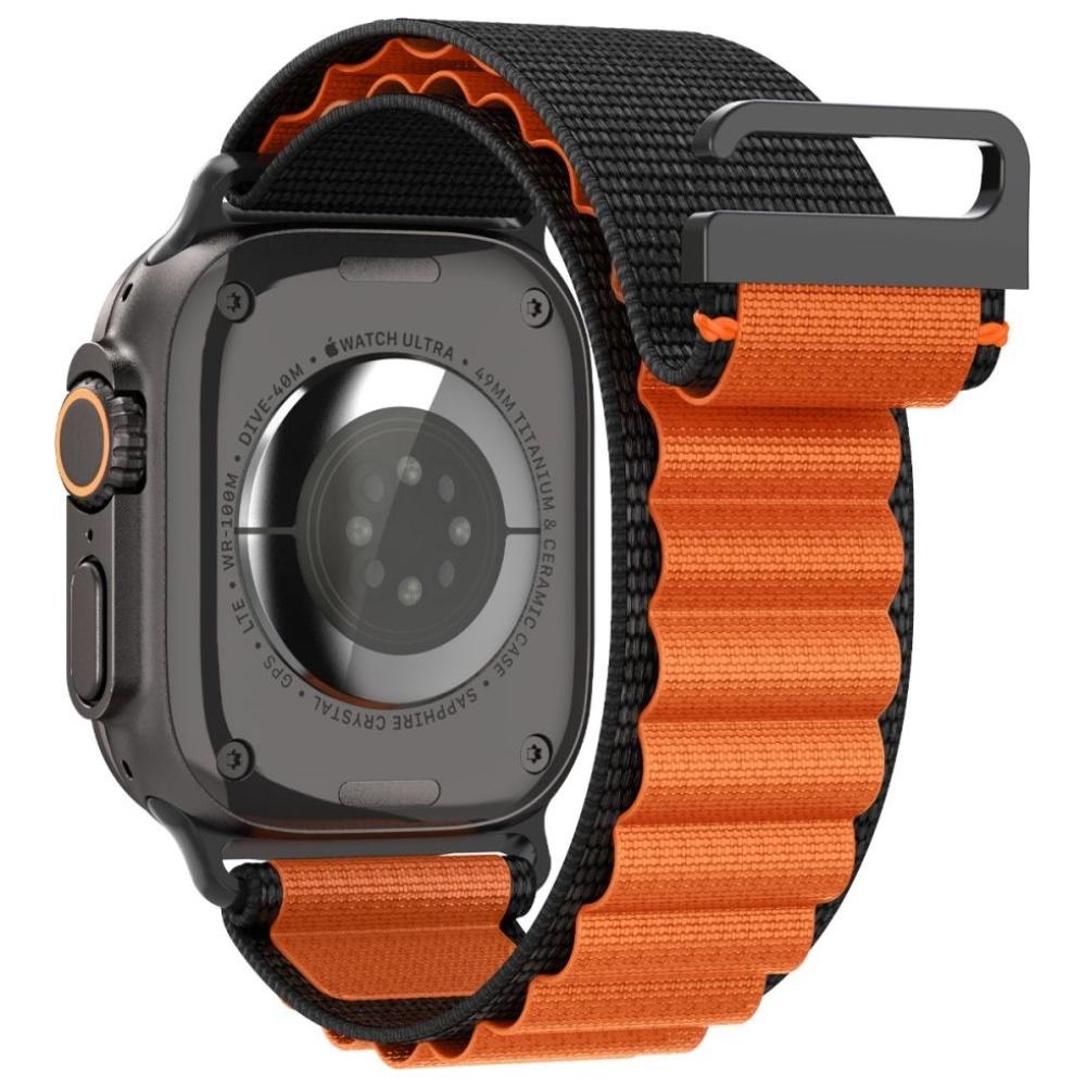 Spigen WBF1 Strap for Apple Watch 6/7/8/9/10/11/SE/SE 3/Ultra 1/Ultra 2 44/45/46/49mm Black-Orange