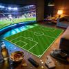 Football Pitch Shaped Large Area Rug Non Slip Stain Resistant Mat Sports Fan Party Game Room Living Room Home Decor