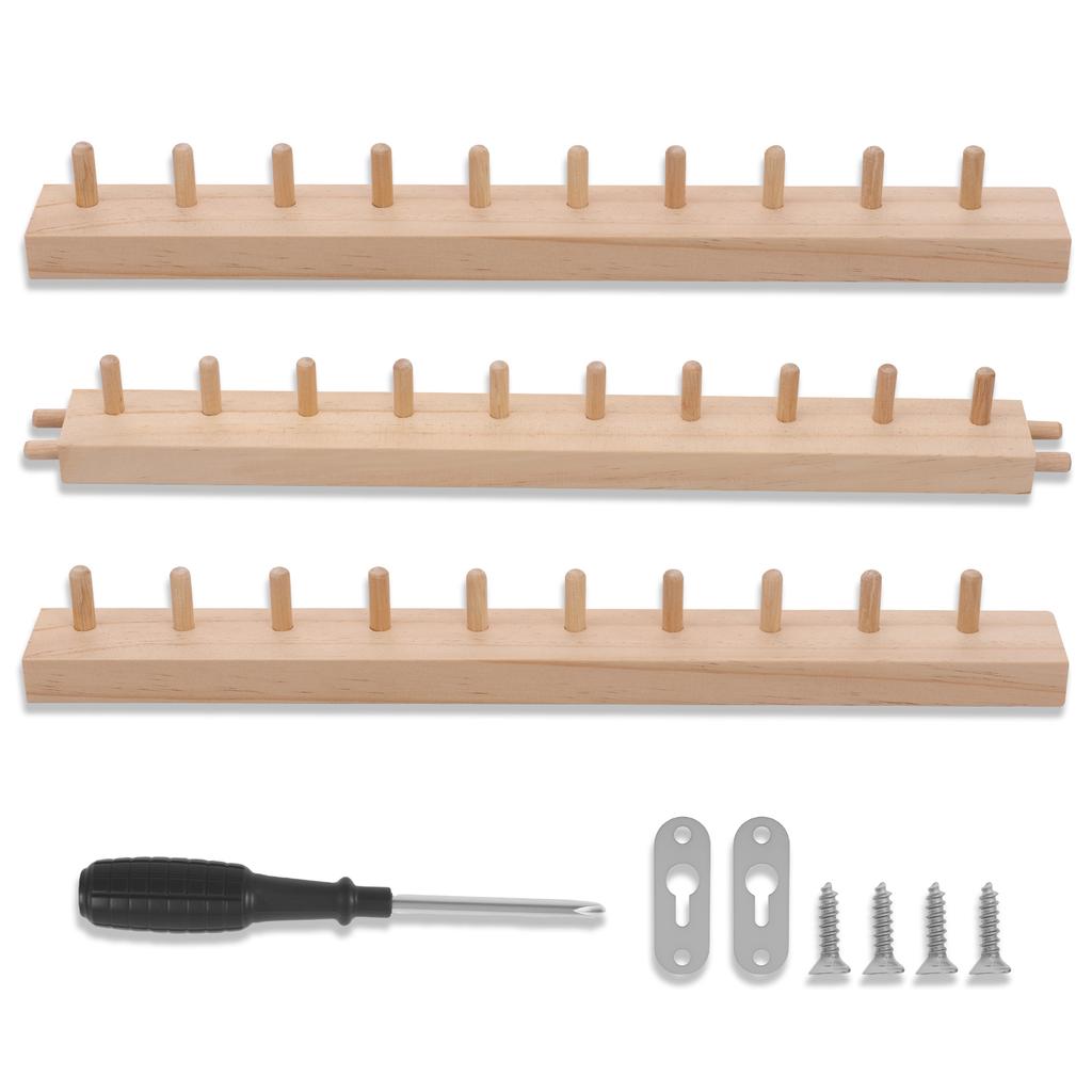 Weaving Loom Knitting Kit Wooden Hand Knitting Machine Kits Chunky Weaving Frame DIY Scarf Blanket Knitting Tools for Beginners