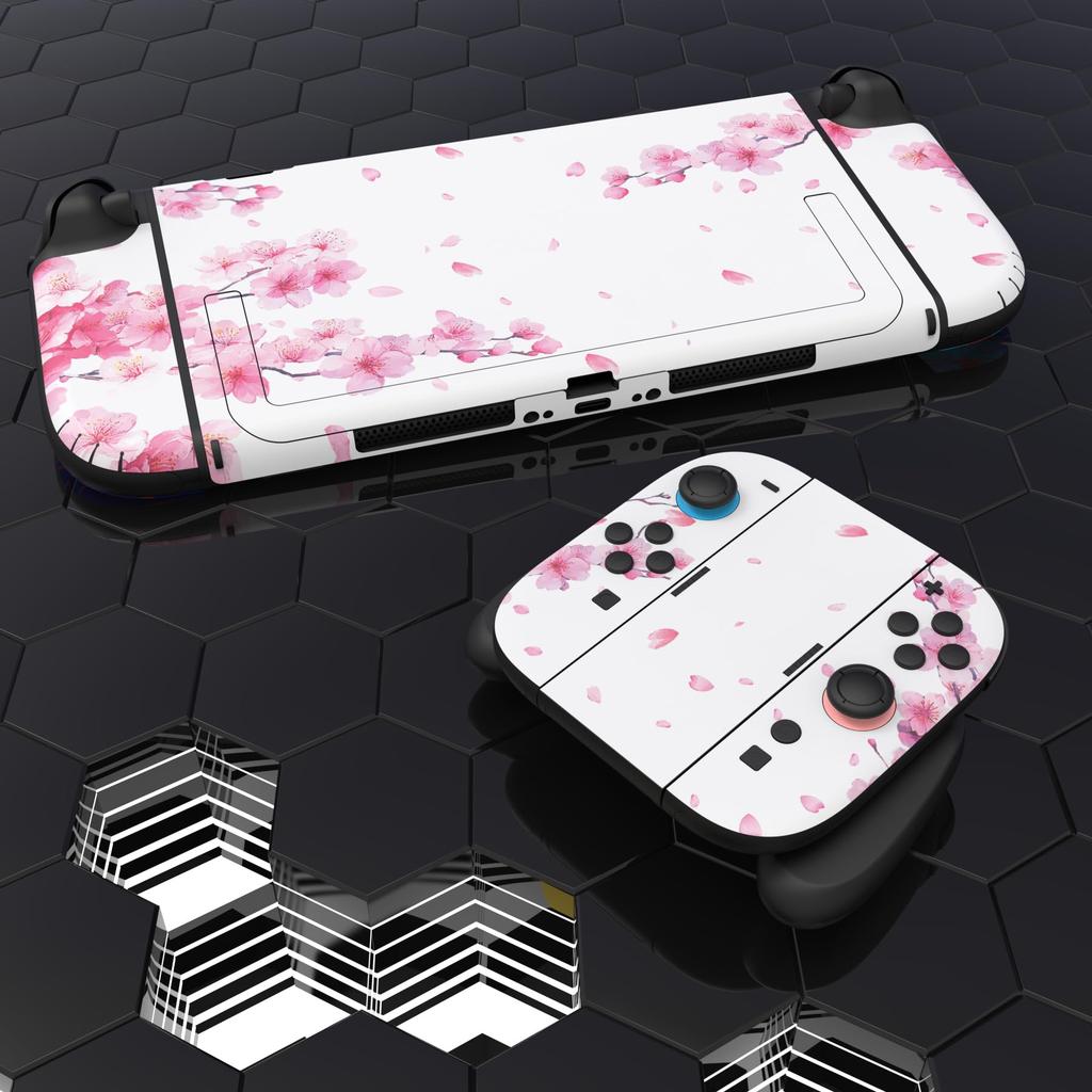 PlayVital Nintendo Switch 2 Console and Protective Sticker Set with Customizable Vinyl Dock Grip Stickers Whisper (2025) Joy-Con (2 Sets) Stickers, &