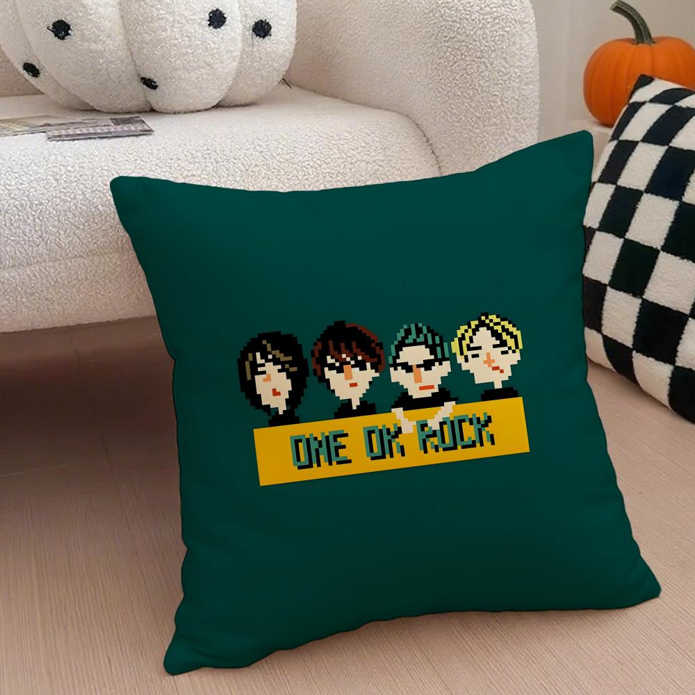 Energetic Rock Japanese Band OONE OK ROCK Cushion Cover Throw Pillow Cover Hidden Button Durable Polyester Chair Cushion