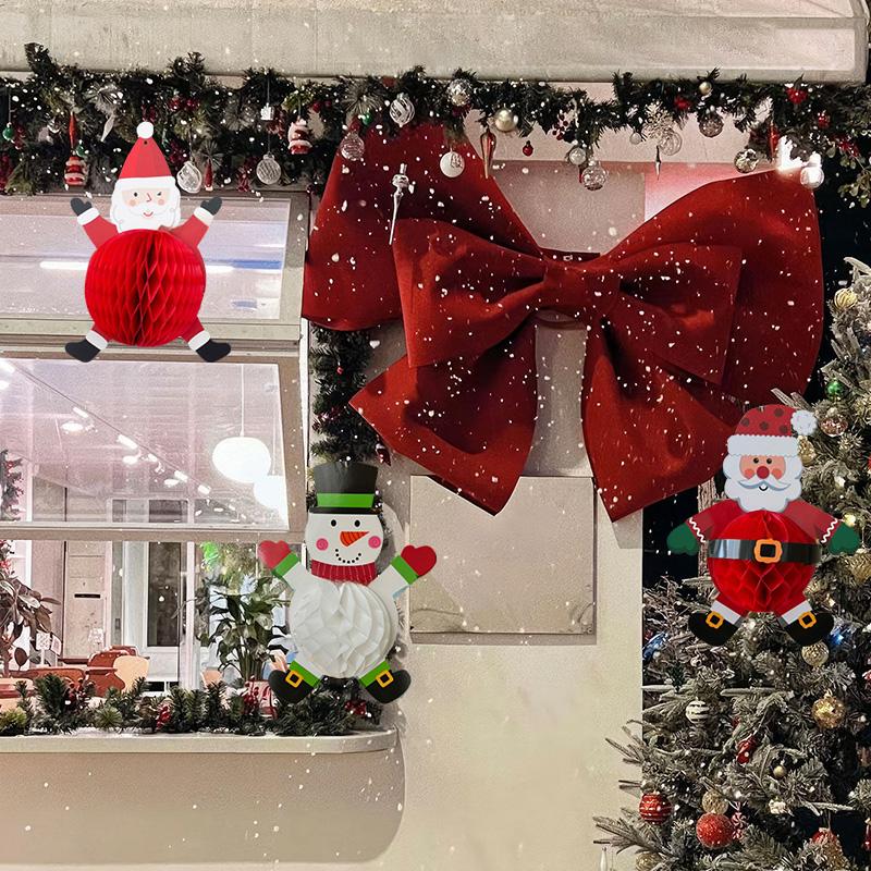 Подвеска на елку 3D Сотовые украшения Рождественские шары 2026 Рождество Navidad Декор