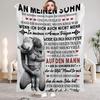 Мягкое фланелевое одеяло Письмо от папы и мамы дочери и сыну Принт Декор для дома, гостиной, спальни Подарок на Новый год Немецкий 2026 Рождество