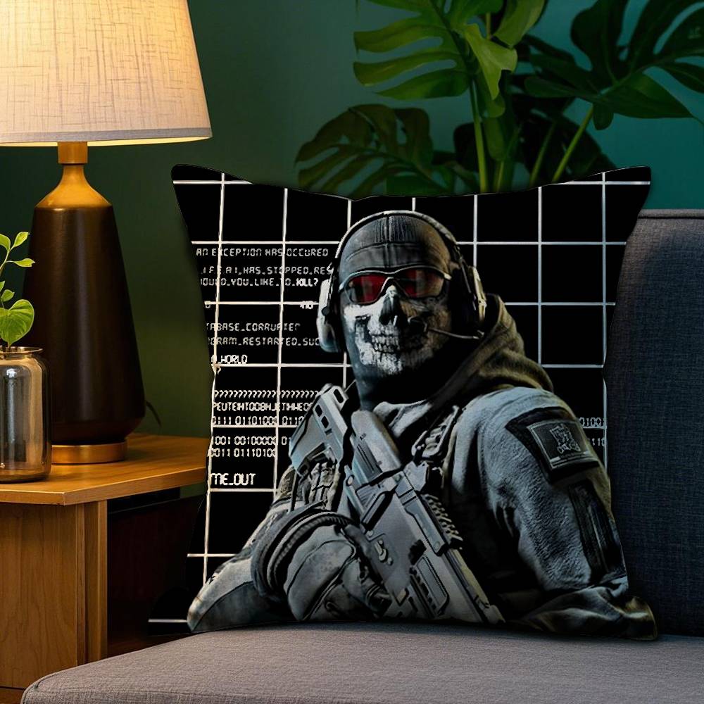 Classic Game CCall of DDuty Pillow Case Sofa Living Room Bedroom Doublesided Printing Square Cushion Nap Time Pillow Case