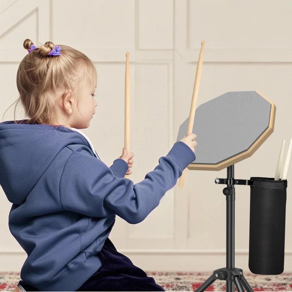 Двусторонний комплект стойки для барабанов Бесшумная пэд-тренажер для барабанов Высококачественный пэд для тренировки игры на барабанах