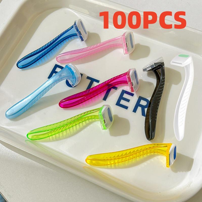 YS00015- --Женский бритвенный станок для бикини, триммер для интимных зон, идеально подходит для ванной комнаты, одноразовый, для путешествий, безопасный, удаление волос