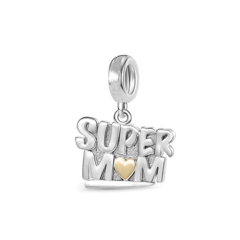 Оригинальный медный кулон-шарм в виде сердца любви для семьи, звезда, торт, бутылка вина, бусина, подходит для браслета, женские украшения DIY, подарок