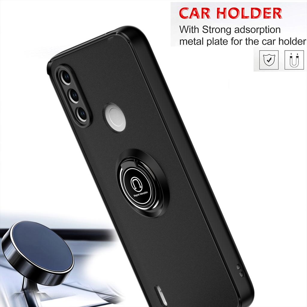 Fall prevention Armor Matte Case for Motorola Moto E7 PPWER E7i POWER 2021 Ring Stand Shockproof Cover