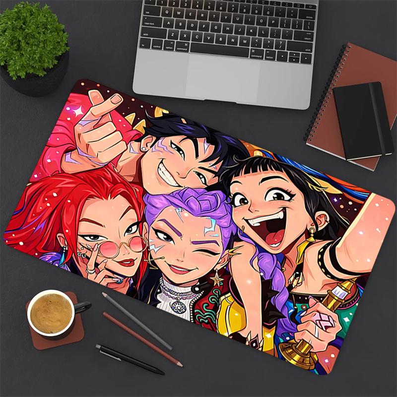 1Pc Colorful Friendship Celebration Gaming Mouse Pad Keyboard Desk Mat Non-slip Rubber Lock Edge Waterproof Computer Mousepad for Office Home Decor S1