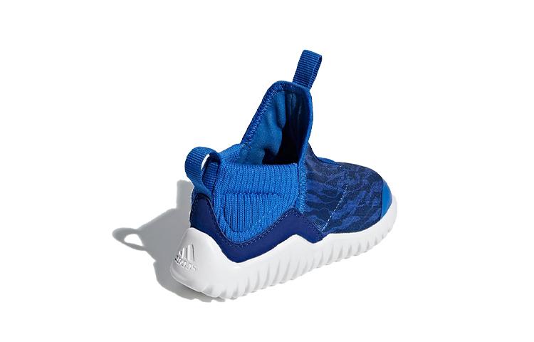 adidas Rapida Нескользящая Низкие Детские Кроссовки Сине-Белые Для Младенцев и Малышей AH2537