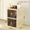 Foldable Cosmetics Storage Boxes Double Door Acrylic Skincare Organizer Case Household Multi Layer Stationery Organize Shelves