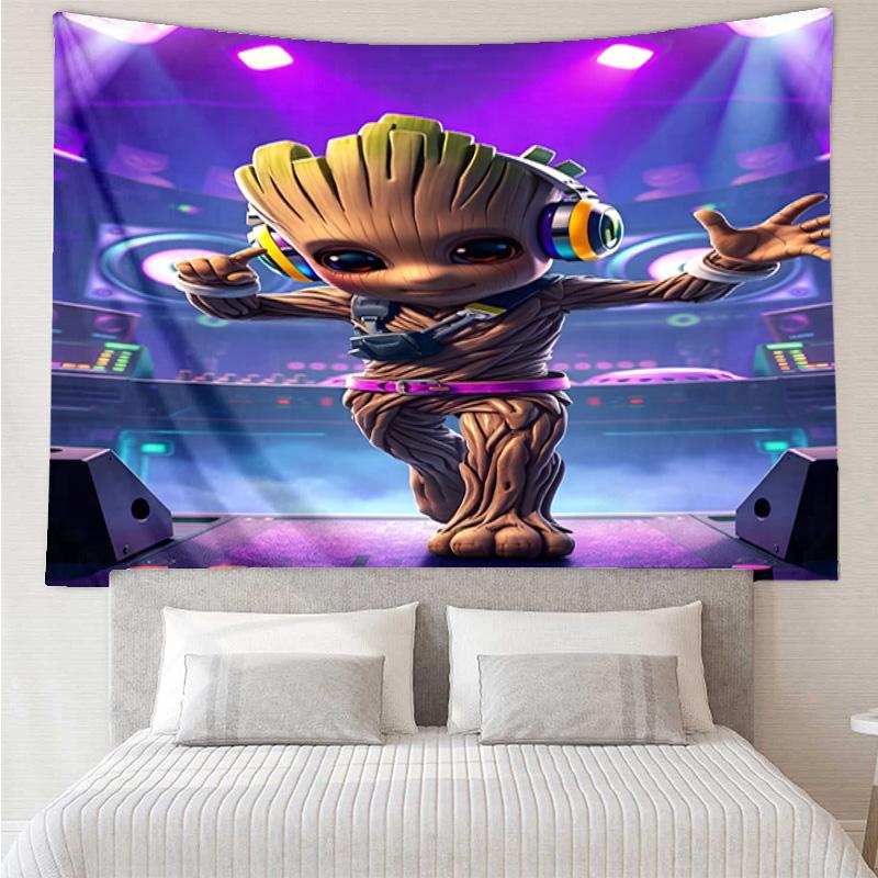 Gr-oot Valentine's Day Tapestry, Unique Design Tapestry, Wall Decor for Bedroom,Livingroom, Playroom,Heartwarming Fan Holiday Gifts