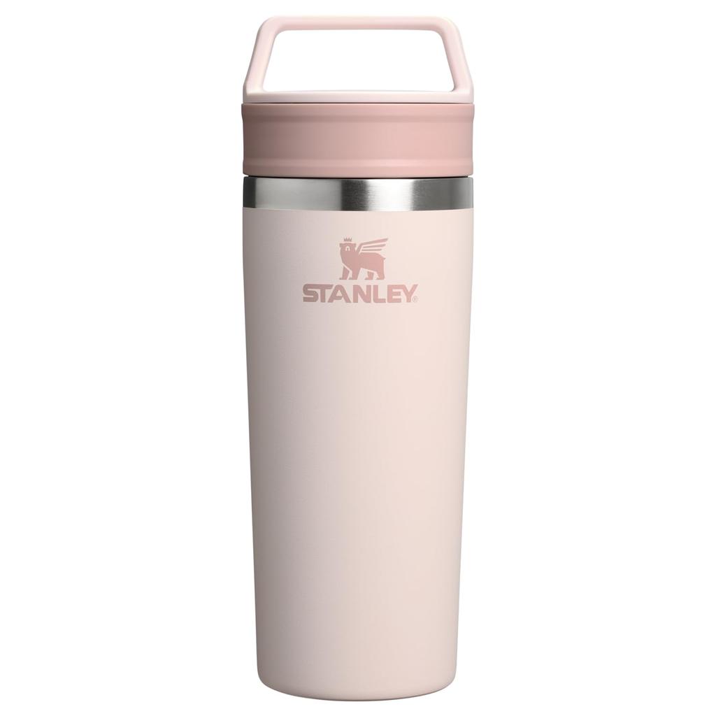 Термокружка Stanley 1913 Cafe To Go 0,47 л Rose Quartz - Изолированный стальной стакан-термос для кофе, Подарок, Можно мыть в посудомоечной машине, Гарантия (Оригинальный Japa