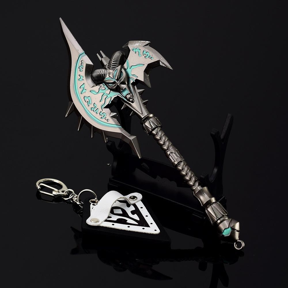 Модель-игрушка топора Shadowmourne, 18 см (7,08 дюйма) Цинковый сплав - Неострый клинок, Устойчив к ржавчине - Идеально для фанатов World of Warcraft