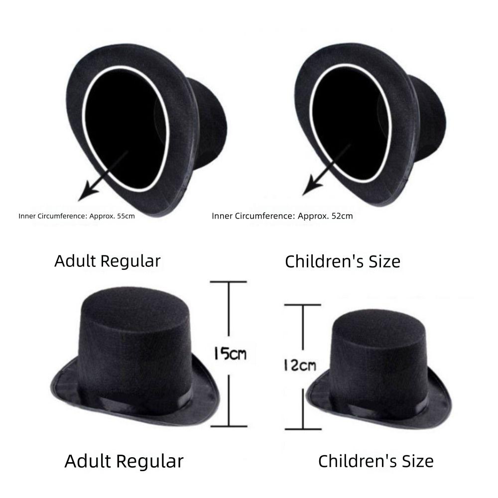 Cosplay Halloween Props Fedora Hat Retro Top Cap Magician Top Hat Performed Hat Bowler Top Hat