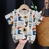 Summer Kids Cute Printing T Shirts Short Sleeve Tops Korean Style O-neck Loose T Shirts for Children Girls and Boys