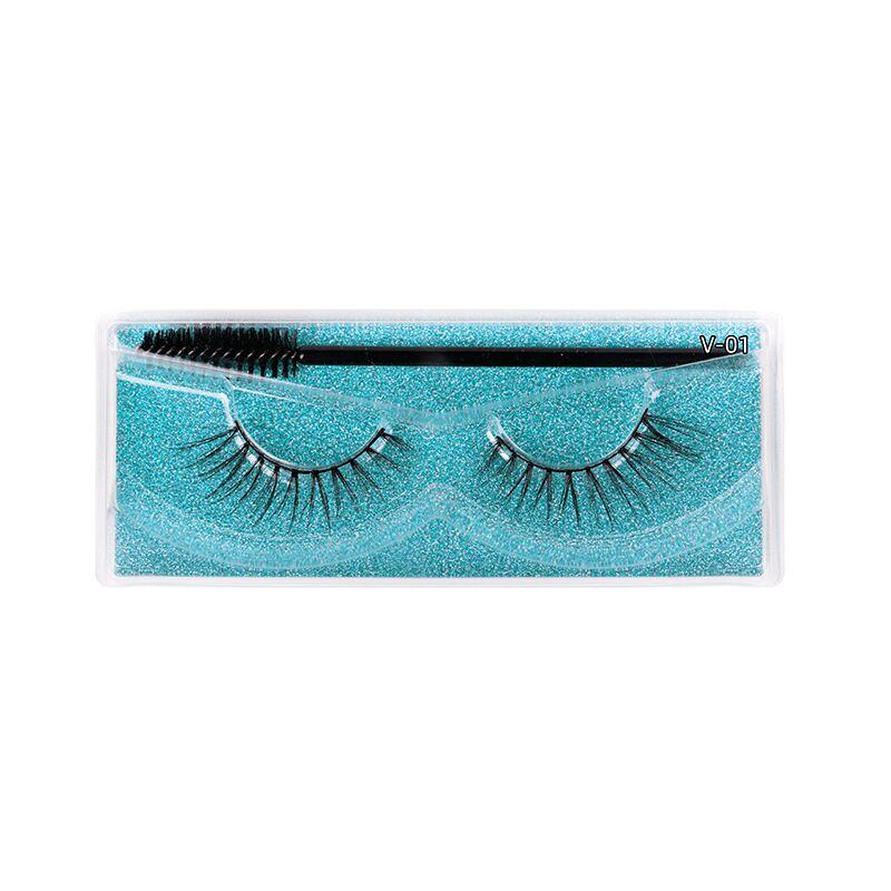 1 Pair Magnetic Eyelashes - Reusable Magnetic Lashes Professional Faux False Eyelashes