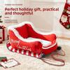 Bite Resistant Dog Winter Warm Plush Sofa Raised Rim Xmas Sleigh Cat Nest  Living Room