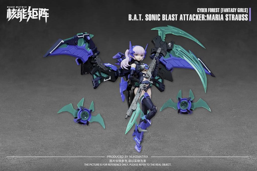 Doyusha NUKE MATRIX CYBER FOREST FANTASY GIRLS SONIC BLAST STRAUSS Scale Height 170mm Plastic Model First Limited Edition B.A.T. ATTACKERMARIA 1/12