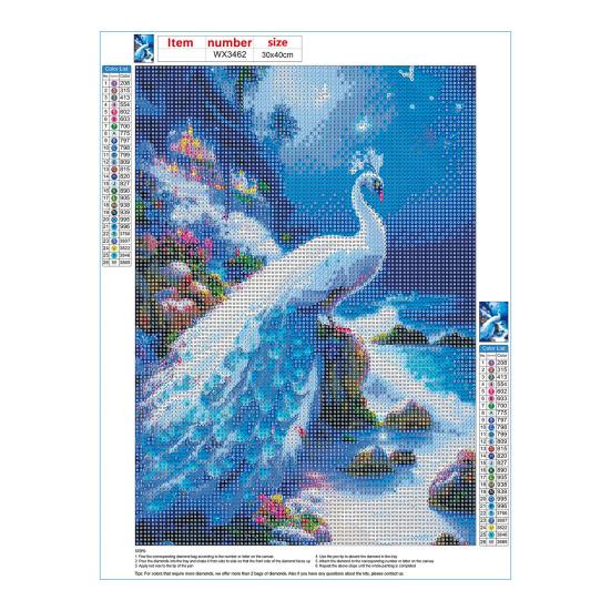 DIY алмазный художественный набор павлиний узор яркий цвет уменьшить стресс повысить уверенность квадратный круглый мозаичный комплект домашний декор