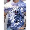 Tiger T-shirt Men's 3D Fashion Animal Printing Summer Leisure Shirt