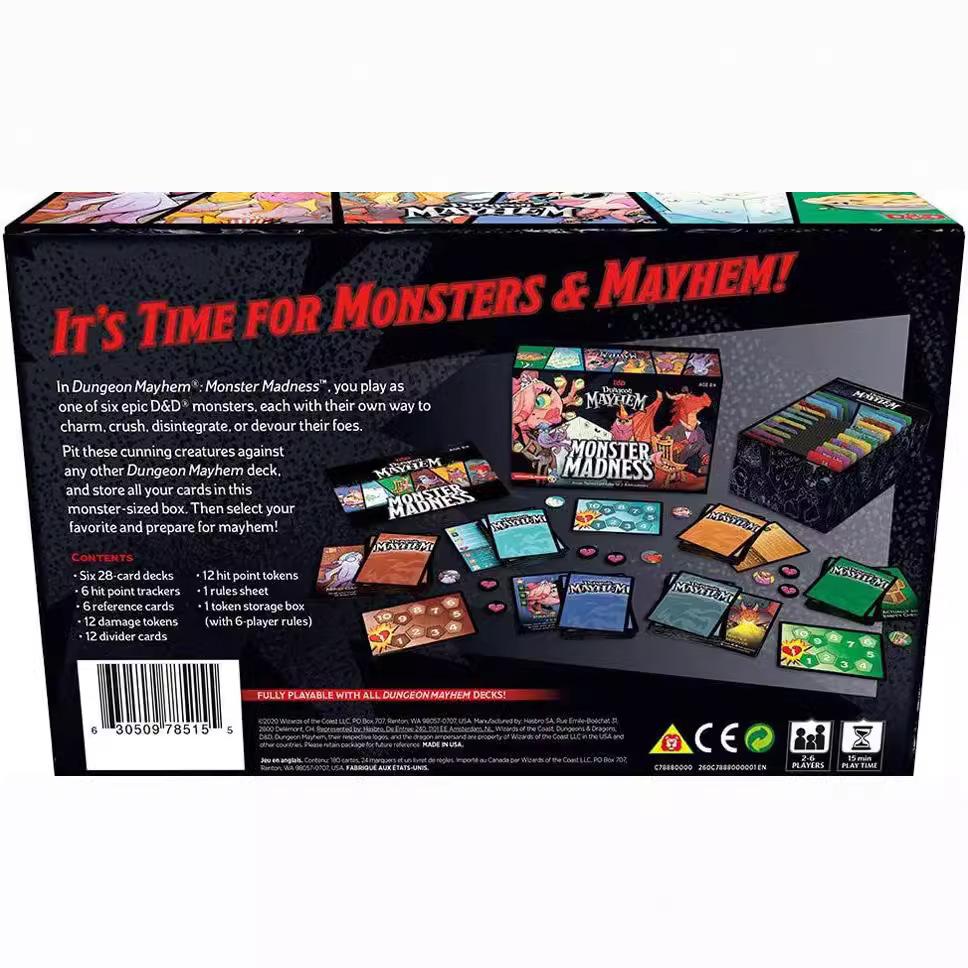 Семейное развлечение Настольная игра Игральные карты Dungeones Mayhem Card Party Gift