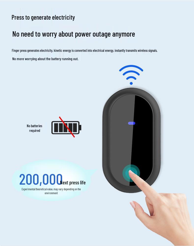 Новый беспроводной дверной звонок с самопитанием, громкий 433 МГц для склада или использования на улице в вилле