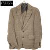 [Excellent Condition] Houndstooth Linen 2B Tailored Jacket Jacket 36S BrownUsed