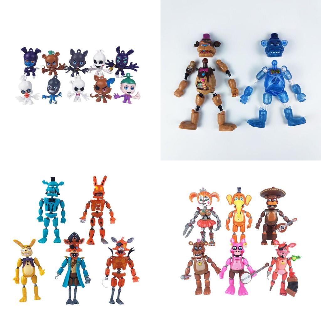 Colorful Plastic Fnaf Action Figure Toy Set Ideal For Junior Years Old)