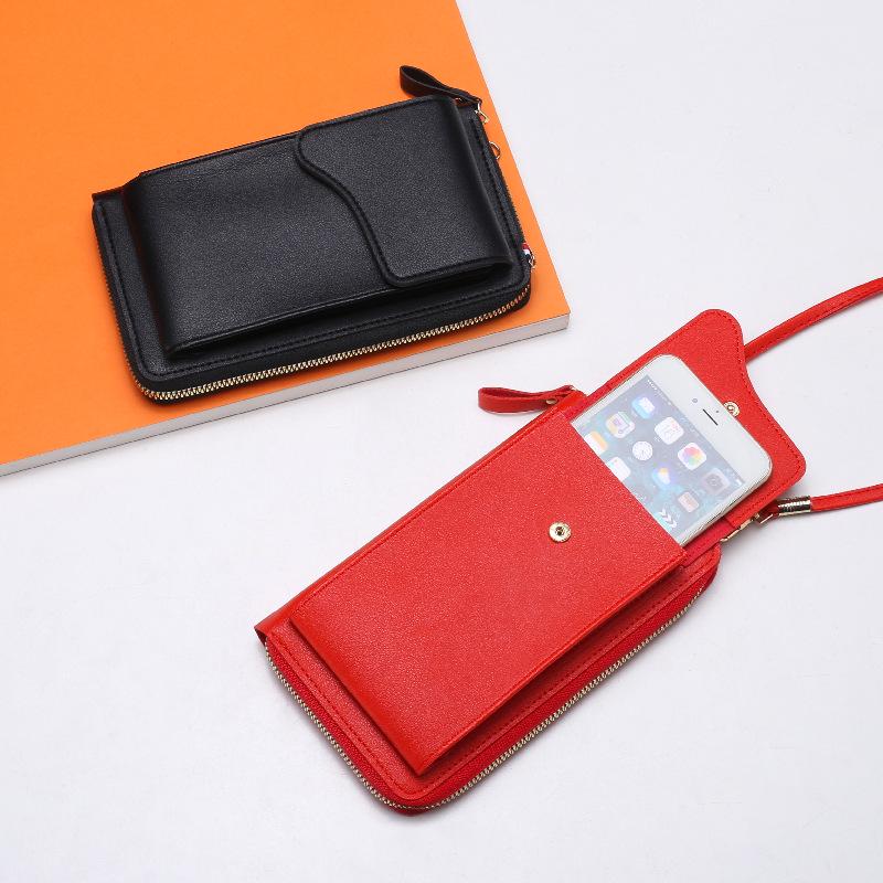 Korean Style Women's Crossbody Mini Phone Bag with Buckle