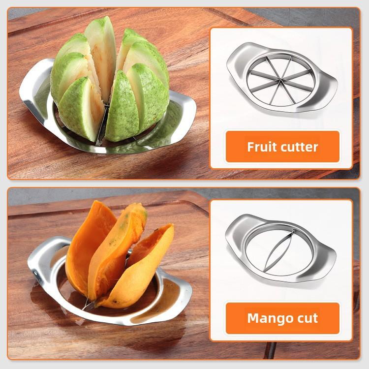 Factory direct supply creative stainless steel manual apple mango cut easy corer fruit equal split slitter Fruit cutting