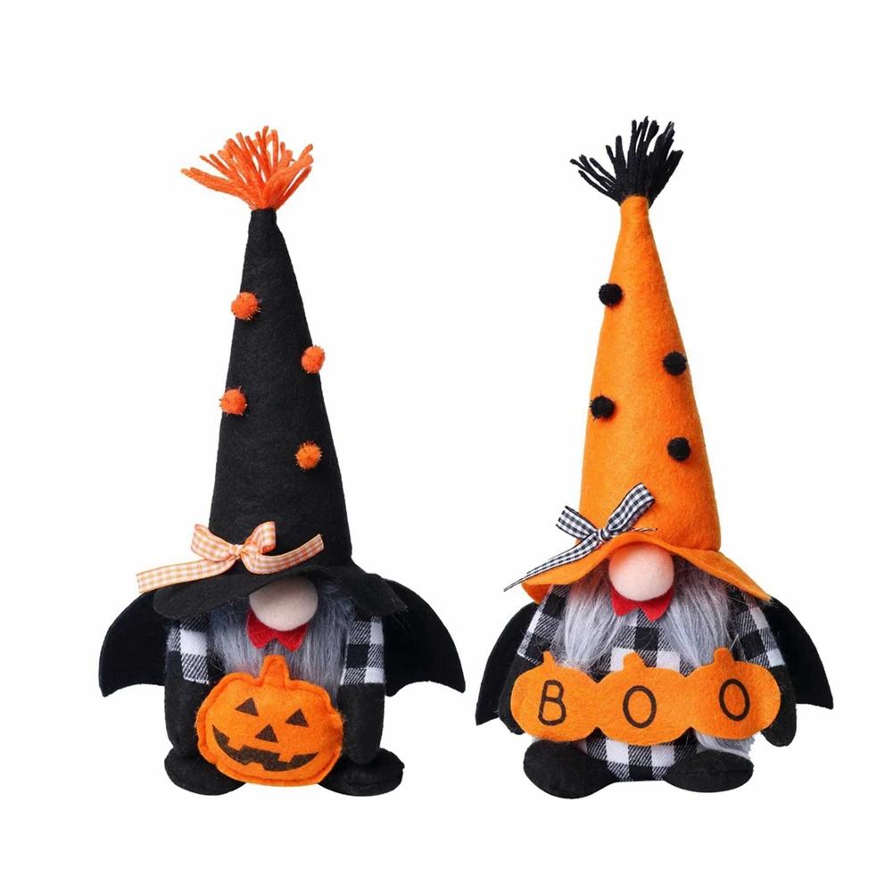 Halloween Gnome Bat Pumpkin Face Faceless Doll Dwarf Decorative Ornament Rudolph Goblin Doll