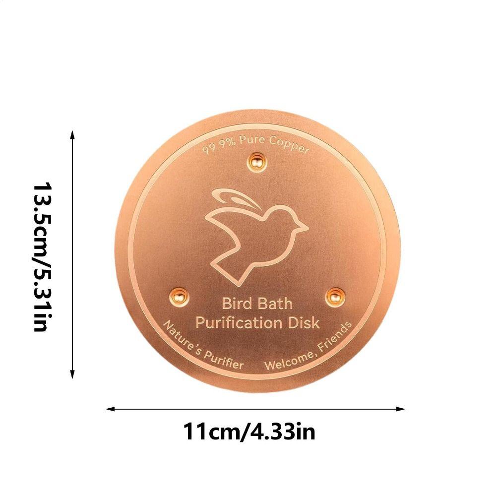 Triple-Point Support Mellbree Bird Bath Copper Disk 0.6mm Reinforced 99.99% Pure Copper Bird Bath Purifier Plate