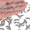 20Pcs Charms Angle Wings Multi Size Antique Silver Color Plated Pendants Making DIY Handmade Jewelry Necklace