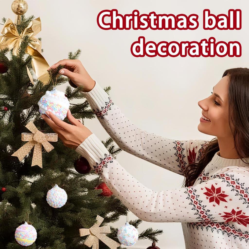 16pcs 6cm Christmas Ball Ornament Foam Christmas color Ball Christmas Tree Hanging Ball Pendant For Holiday Parties