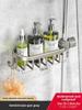 Bathroom Punch-Free Multi-Layer Storage Rack, Space-Aluminum Shower Shelf