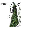 Creative Holiday Gifts Halloween Witch/Ghost Window Clings, Removable Static Glass Stickers, Waterproof PVC Decals, Stickers Decorative for Home Store