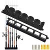 6-hole Fishing Rod Storage Rack Wall-mounted Holder Storage Bracket For Thick Fishing Rods Hand Rods Nets