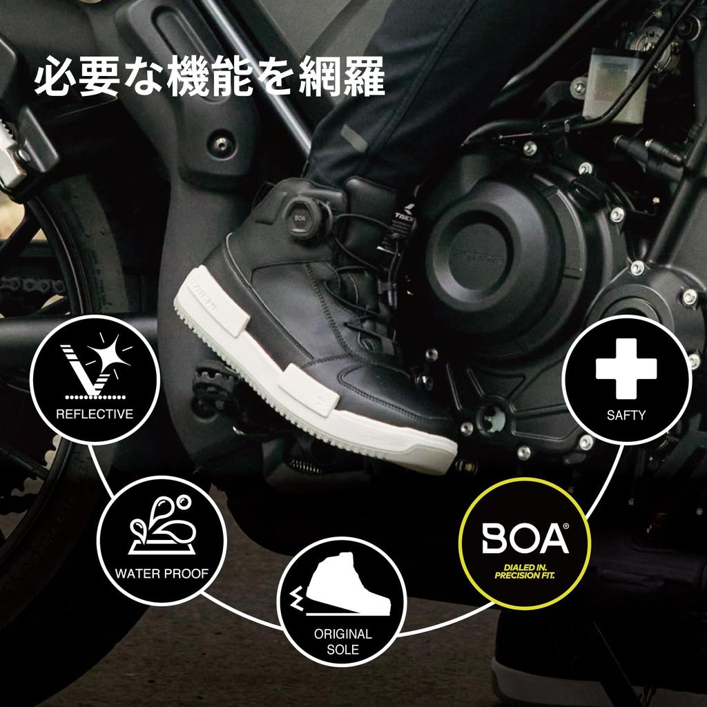Мотоциклетные ботинки BOA Shift DRYMASTER Break Shoes RSS014 WHITE [RS Taichi] Обувь, Водонепроницаемые, Со встроенной защитой, Диск, Защита, 27,5 см