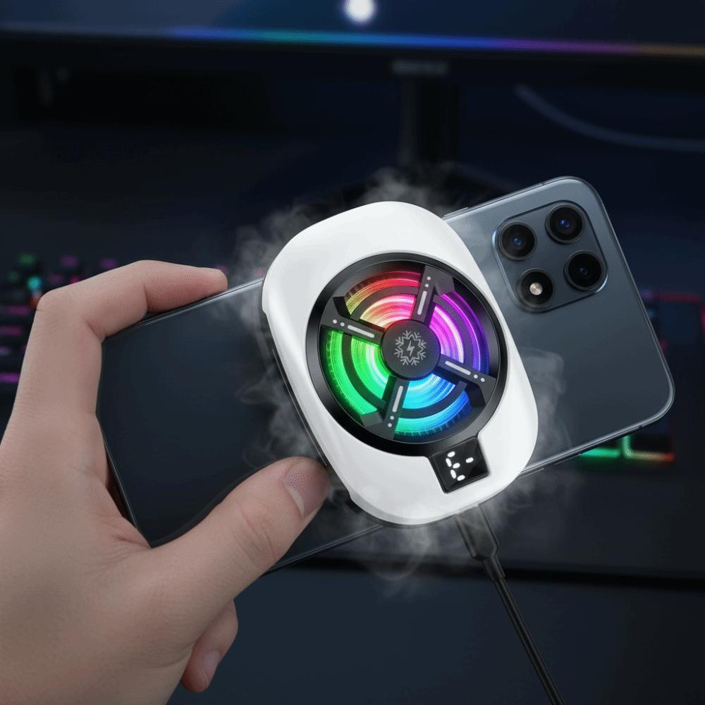 Digital Display Portable Phone Cooler Powerful Cooling Fan Phone Cooler Backclip  Gaming