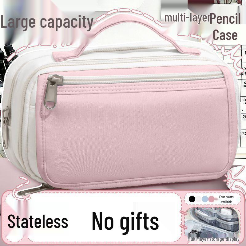Delta Action Multi-Layer Large Capacity Pencil Case: Portable for Primary & Secondary Students, Stylish & Functional Stationery Organizer.