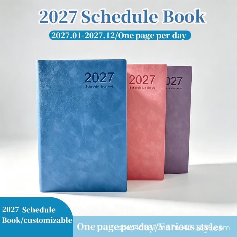 Еженедельник 2027: Расписание, Календарь, Блокнот и Запись эффективности работы со шнурком