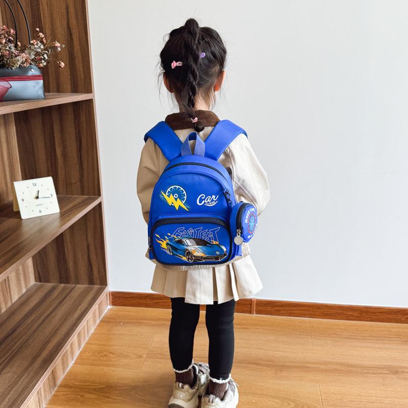 Kindergarten Baby Schoolbag Cartoon Animation Foreign Style Printing Boys And Girls Backpack Children'S Backpack Tide