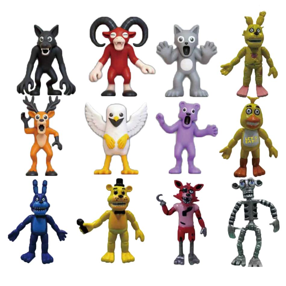 18 шт. 99 Ночей в Лесу Фигурки Фигурки Фигурка Сова Коза Волк Олень 99 Ночей в Лесу Фигурка Пластиковая Игрушка Подарок