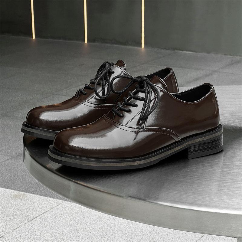 Мужские Весенние Винтажные Туфли Дерби Британский Стиль Business Casual На Шнуровке Удобные Формальные Кожаные Туфли Кроссовки Мужские
