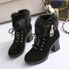 Women Boots Winter Designer High Heels Shoes for Women New Short Plush High Platform Ankle Boots Elegant Botas Mujer