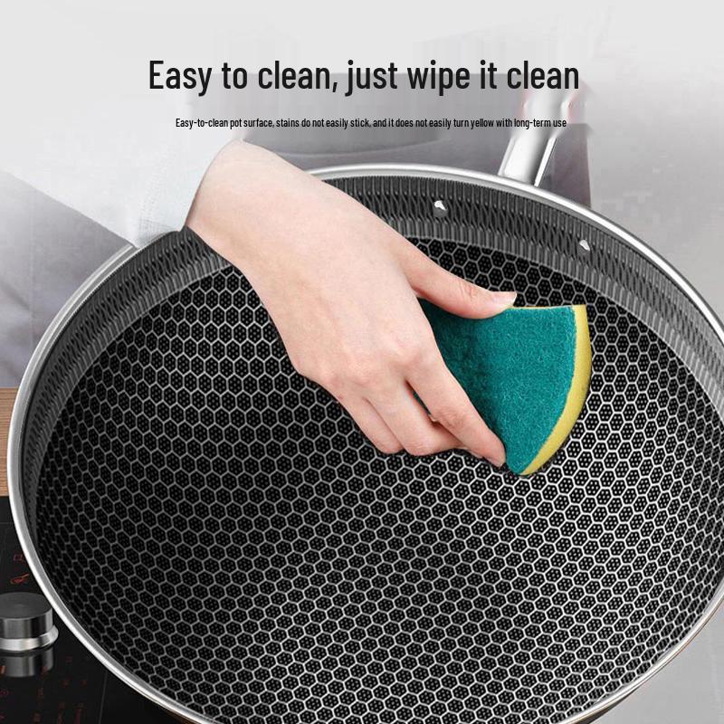 Kangbach 316L Stainless Steel Double-Sided Honeycomb Non-Stick Wok